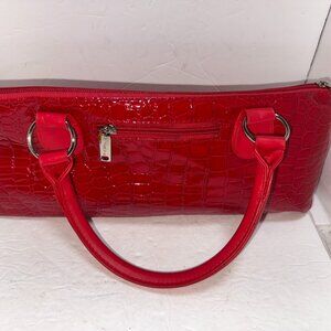 Wine Clutch Insulated Purse Red Alligator